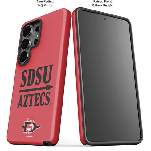 San Diego State University Aztecs Red Galaxy S26 Ultra Impact Case