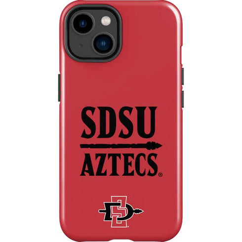 San Diego State University Aztecs Red iPhone 15 Impact Case