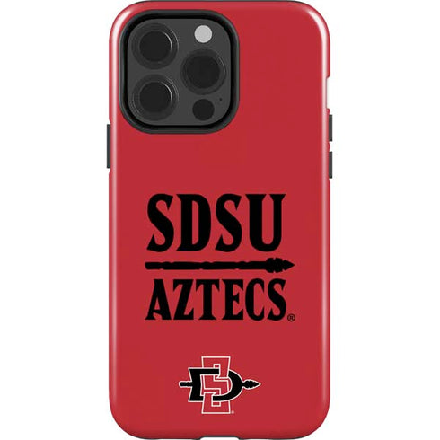 San Diego State University Aztecs Red iPhone 15 Pro Impact Case