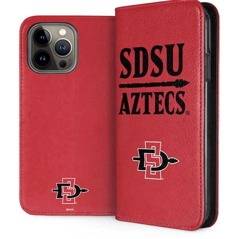 San Diego State University Aztecs Red iPhone 15 Pro Max Folio Case