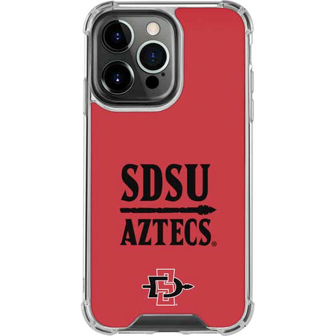 San Diego State University Aztecs Red iPhone 16 Pro Clear Case