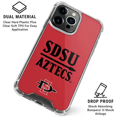 San Diego State University Aztecs Red iPhone 16 Pro Clear Case