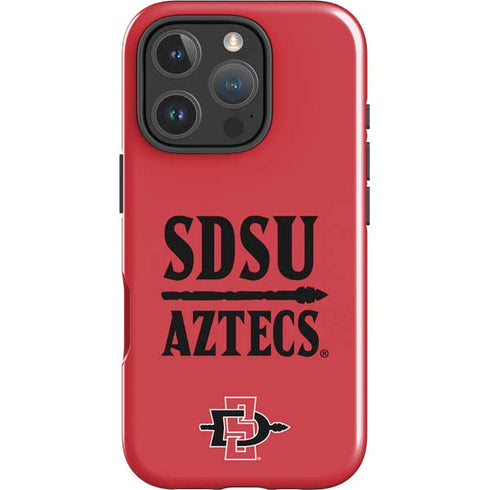 San Diego State University Aztecs Red iPhone 16 Pro Impact Case