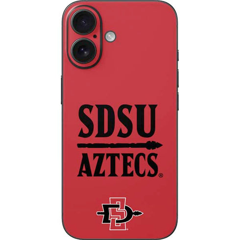 San Diego State University Aztecs Red iPhone 16 Skin