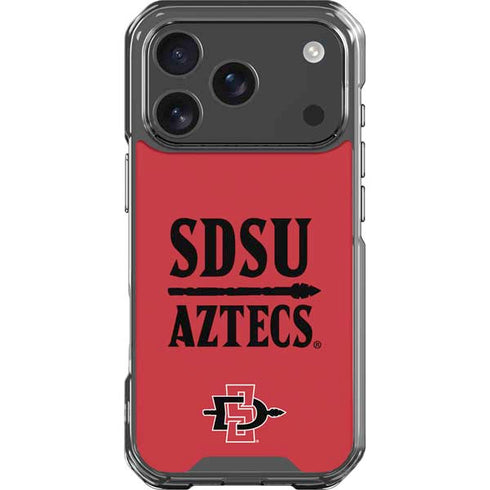 San Diego State University Aztecs Red iPhone 18 Pro Clear Case