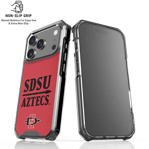San Diego State University Aztecs Red iPhone 18 Pro Clear Case