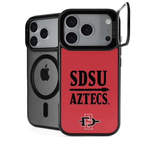 San Diego State University Aztecs Red iPhone 18 Pro Kickstand Case
