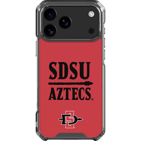 San Diego State University Aztecs Red iPhone 18 Pro Max Clear Case