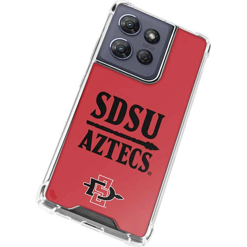 San Diego State University Aztecs Red Moto G 5G (2025) Clear Case