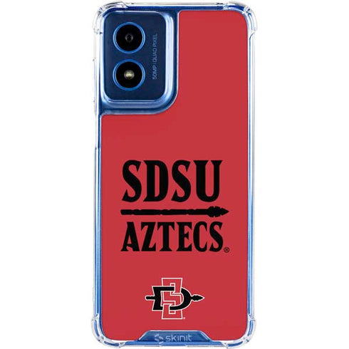 San Diego State University Aztecs Red Moto G 5G (2024) Clear Case