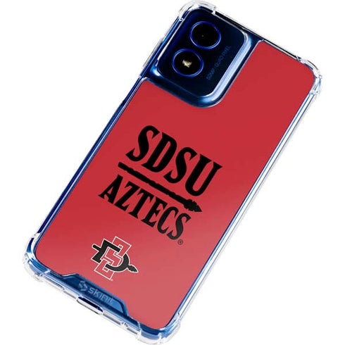 San Diego State University Aztecs Red Moto G 5G (2024) Clear Case