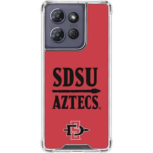 San Diego State University Aztecs Red Moto G Play 5G (2025) Clear Case