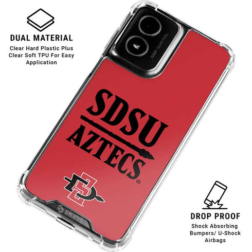 San Diego State University Aztecs Red Moto G Power 5G (2024) Clear Case