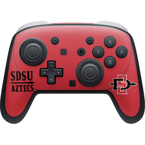 San Diego State University Aztecs Red Nintendo Switch 2 (2025) Pro Controller Skin