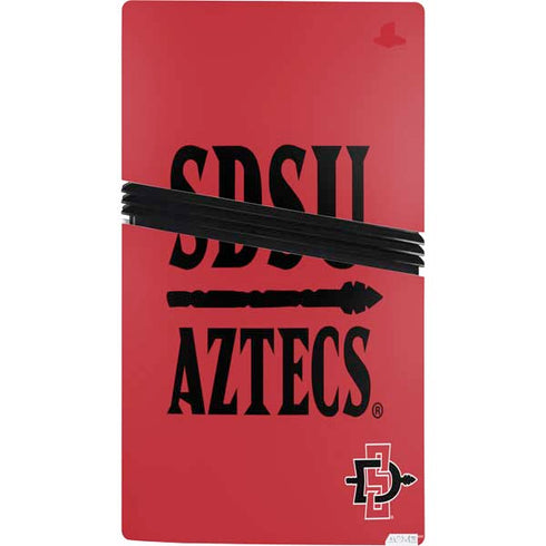 San Diego State University Aztecs Red PS5 Pro Console Skin