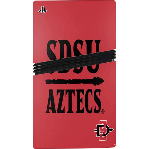 San Diego State University Aztecs Red PS5 Pro Disk Console Skin