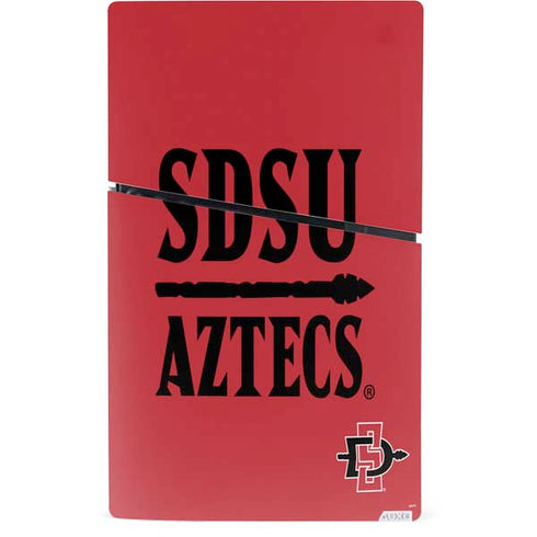San Diego State University Aztecs Red PS5 Slim Digital Edition Console Skin