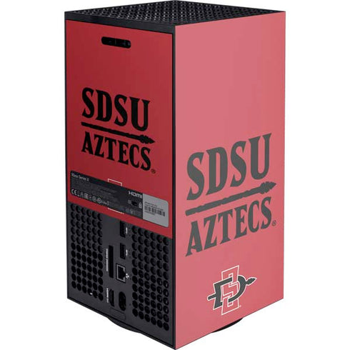 San Diego State University Aztecs Red XBox Series X Digital Edition Console Skin
