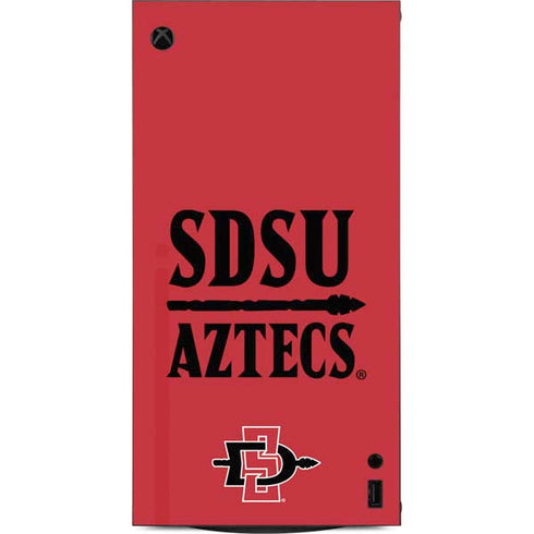 San Diego State University Aztecs Red XBox Series X Digital Edition Console Skin