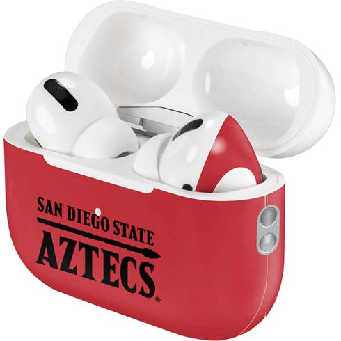 San Diego State University Logo Red AirPods Pro 2nd Gen Skin