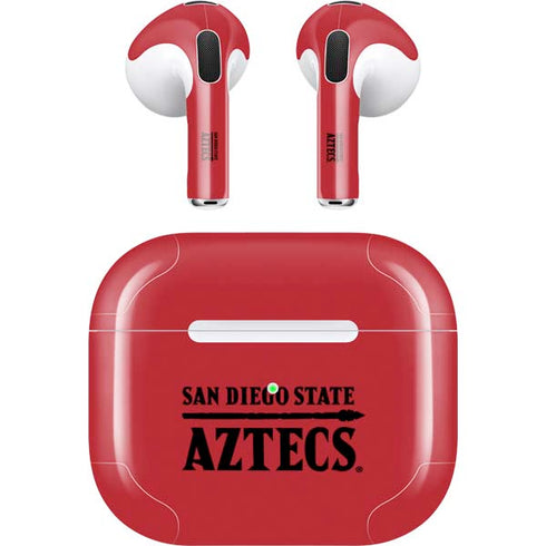 San Diego State University Logo Red Apple AirPods (3rd Gen 2021) Skin