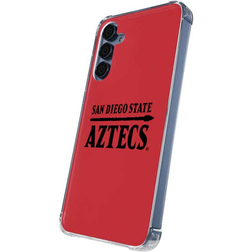 San Diego State University Logo Red Galaxy A35 5G Clear Case