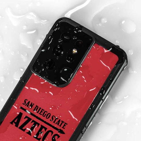 San Diego State University Logo Red Galaxy S24 Ultra Waterproof Case