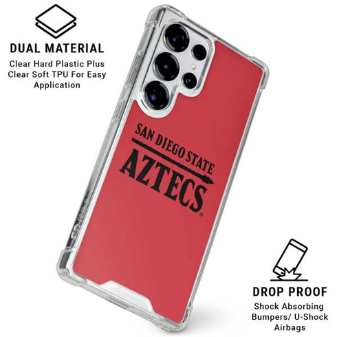 San Diego State University Logo Red Galaxy S25 Ultra Clear Case