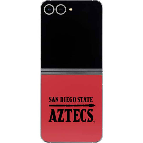 San Diego State University Logo Red Galaxy Z Flip6 Skin