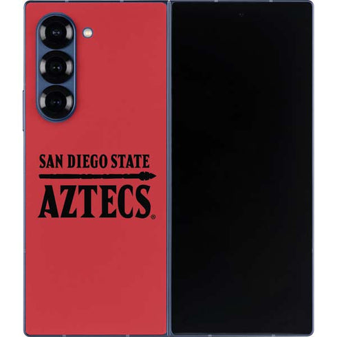 San Diego State University Logo Red Galaxy Z Fold6 Skin