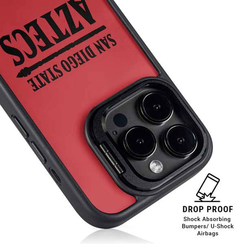 San Diego State University Logo Red iPhone 14 Pro Kickstand Case