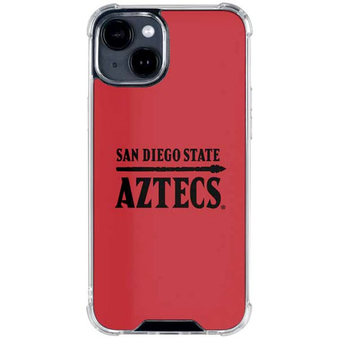 San Diego State University Logo Red iPhone 15 Clear Case