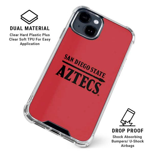 San Diego State University Logo Red iPhone 15 Clear Case