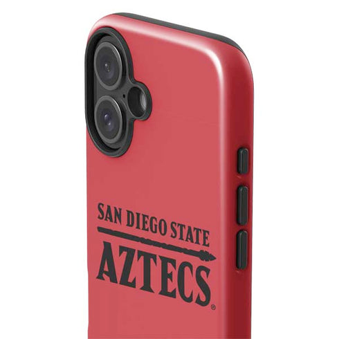 San Diego State University Logo Red iPhone 16 Impact Case