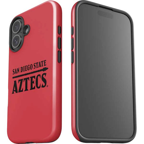 San Diego State University Logo Red iPhone 16 Impact Case