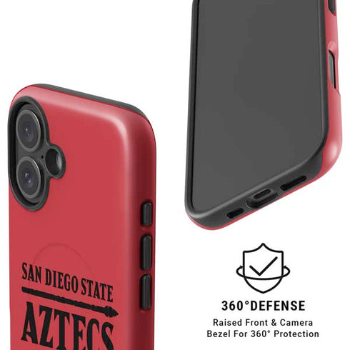 San Diego State University Logo Red iPhone 16 Magsafe Impact Case