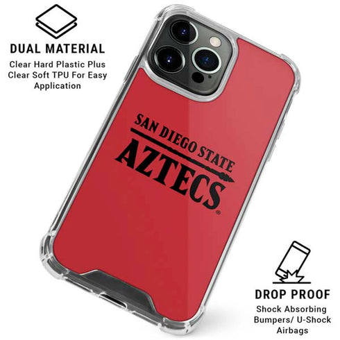 San Diego State University Logo Red iPhone 16 Pro Clear Case