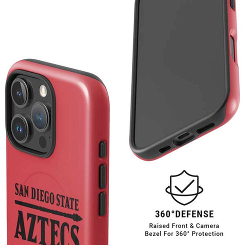 San Diego State University Logo Red iPhone 16 Pro Max Magsafe Impact Case