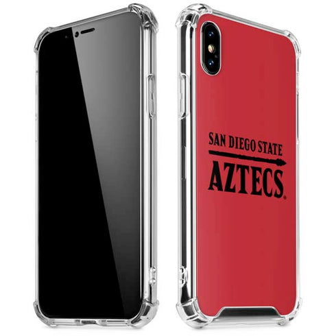 San Diego State University Logo Red iPhone X/XS Clear Case