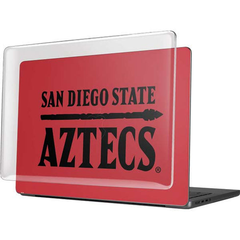 San Diego State University Logo Red MacBook Pro 14in (2021-24) Case plus Skin