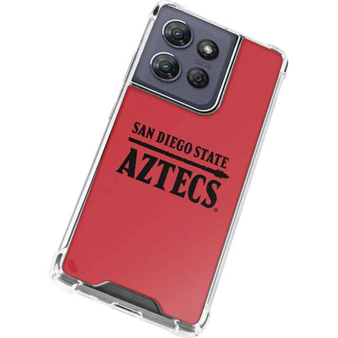 San Diego State University Logo Red Moto G Power 5G (2025) Clear Case