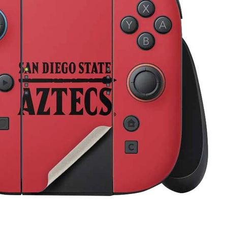 San Diego State University Logo Red Nintendo Switch 2 (2025) Joy-Con Controller Skin