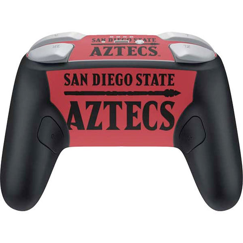San Diego State University Logo Red Nintendo Switch 2 (2025) Pro Controller Skin