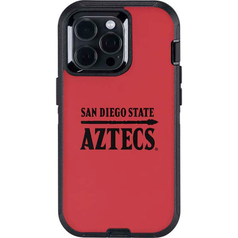San Diego State University Logo Red Otterbox Defender iPhone Skin