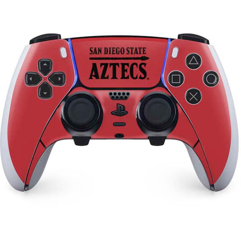San Diego State University Logo Red PS5 DualSense Edge Pro Controller Skin