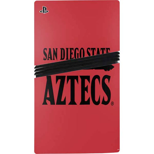 San Diego State University Logo Red PS5 Pro Bundle Skin