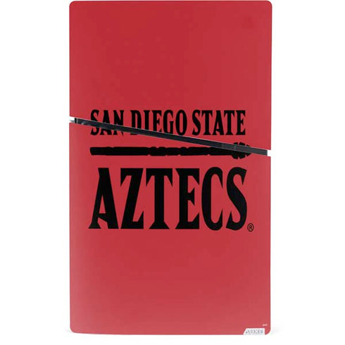 San Diego State University Logo Red PS5 Slim Digital Edition Console Skin