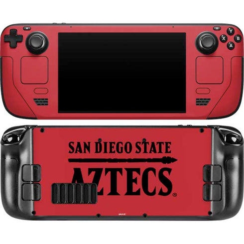 San Diego State University Logo Red Steam Deck Handheld Gaming Computer OLED Skin