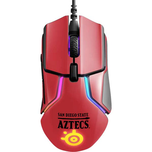 San Diego State University Logo Red SteelSeries Rival 600 Gaming Mouse Skin
