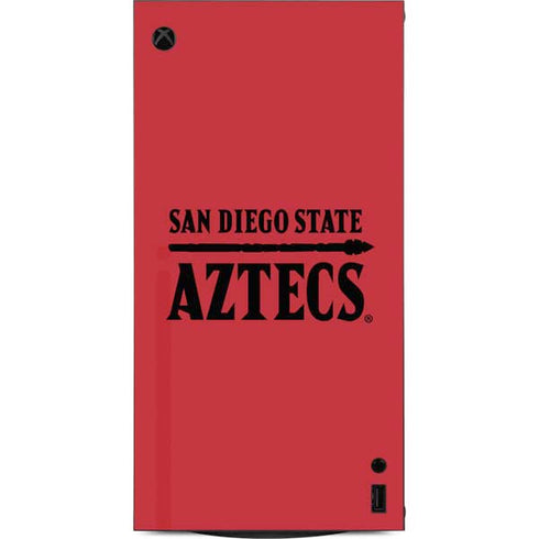 San Diego State University Logo Red XBox Series X Digital Edition Console Skin